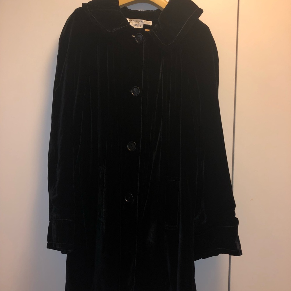 Max Studio, special evening coat velvet black XL